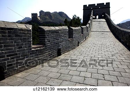 Stock Photo - China, Beijing, The Great Wall, close-up. Fotosearch