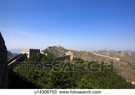 Stock Image - China, Jinshanling, Great Wall. Fotosearch