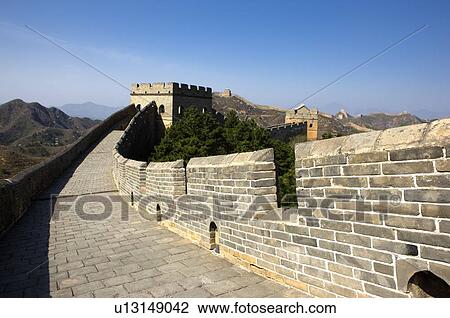 China, Jinshanling, The Great Wall View Large Photo Image Stock Image - China, Jinshanling, The Great Wall. Fotosearch