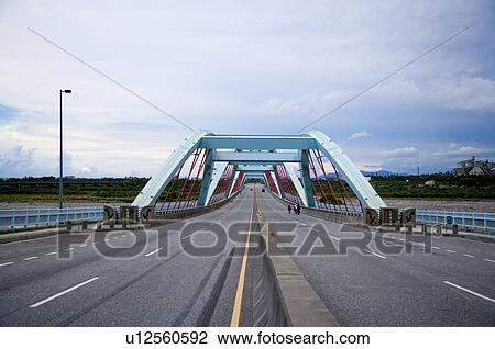 Stock Image - Bridge in Hualien County, Taiwan. Fotosearch