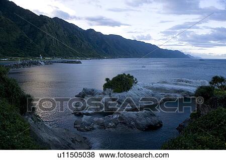 Stock Photo - Shihtiping Recreation Area, an area by the sea famous for its rock formations in Taitung County, Taiwan. Fotosearch