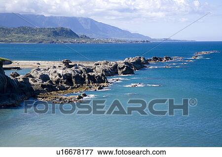 Stock Photo - Shihyusan or Stone Umbrellas, rock formations in Taitung County, Taiwan. Fotosearch