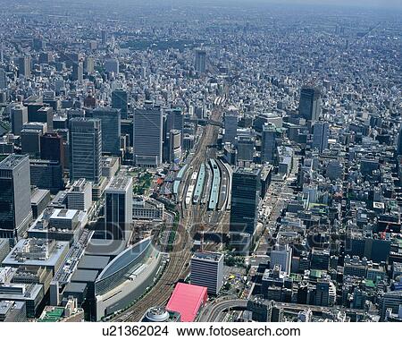 Aerial view of Tokyo, Japan View Large Photo Image Picture - Aerial view of Tokyo, Japan. Fotosearch