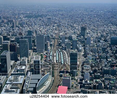 Picture - Aerial view of Tokyo, Japan. Fotosearch