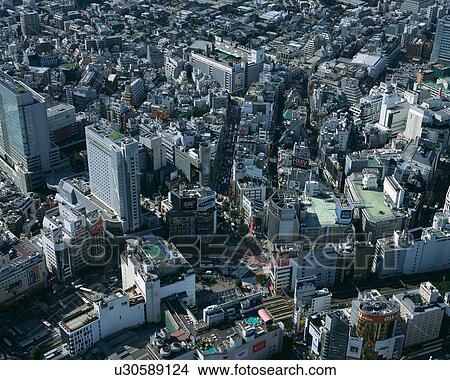 Aerial view of Tokyo, Japan View Large Photo Image Picture - Aerial view of Tokyo, Japan. Fotosearch
