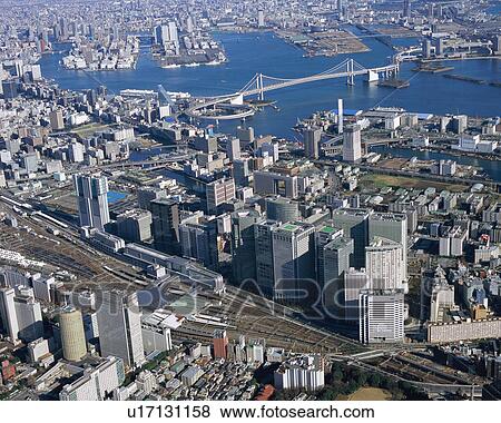 Stock Photo - Aerial view of Tokyo, Japan. Fotosearch
