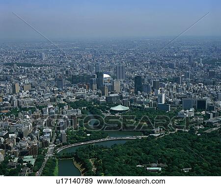 Stock Photo - Aerial view of Tokyo, Japan. Fotosearch