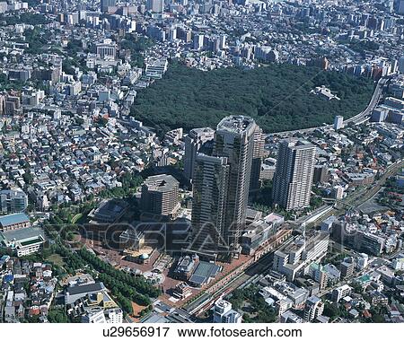 Aerial view of Tokyo, Japan View Large Photo Image Stock Photo - Aerial view of Tokyo, Japan. Fotosearch