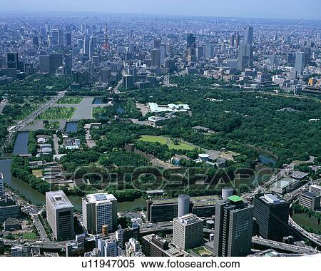 Stock Photography - Aerial view of Tokyo, Japan. Fotosearch
