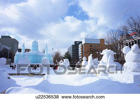 Stock Photo - Sapporo Snow Festival, Hokkaido, Japan. Fotosearch