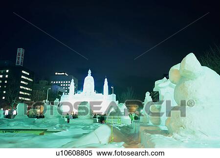 Stock Photography - Sapporo Snow Festival, Hokkaido, Japan. Fotosearch