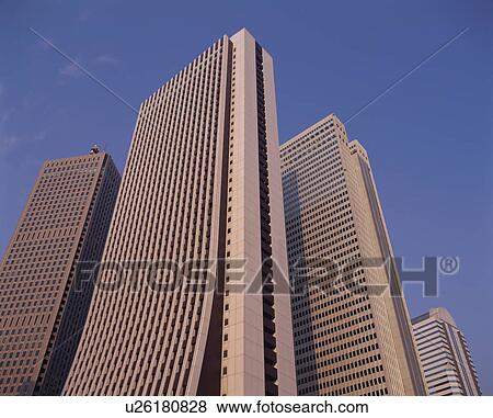 Stock Photo - Skyscrapers in Shinjuku, Tokyo, Japan. Fotosearch
