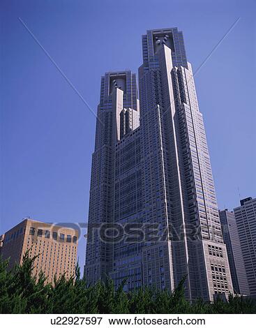 Stock Photo - Tokyo Metropolitan Government Office, Shinjuku, Japan. Fotosearch