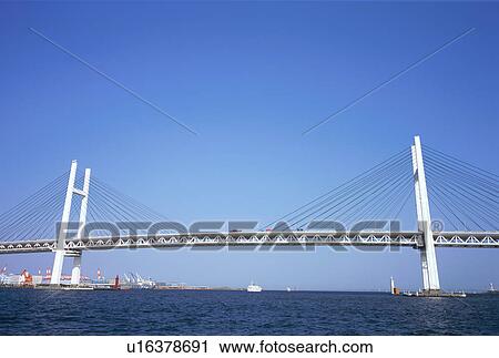 Stock Image - Yokohama Bay Bridge, Japan. Fotosearch