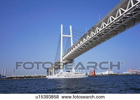 Stock Photo - Yokohama Bay Bridge, Japan. Fotosearch