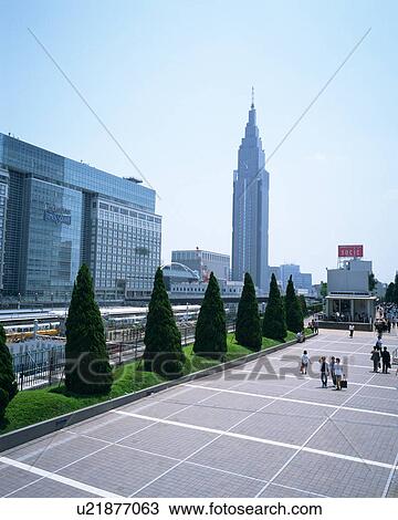 Stock Image - Exterior of department store. Fotosearch