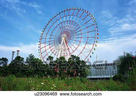 Ferris Wheel, Daiba, Tokyo, Japan View Large Photo Image Stock Photo - Ferris Wheel, Daiba, Tokyo, Japan. Fotosearch