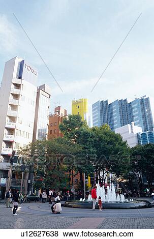 Stock Photo - Ikebukuro West Gate Park, Tokyo, Japan. Fotosearch
