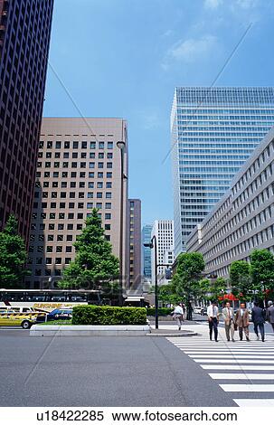 Stock Photography - People crossing street. Fotosearch