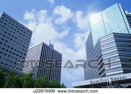 Stock Photo - Skyscrapers, Shinagawa Ward, Tokyo, Japan. Fotosearch