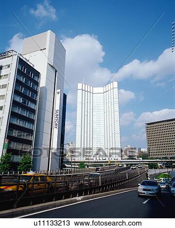 Stock Image - Tokyo Highway, Akasaka, Tokyo, Japan. Fotosearch