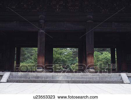 Stock Image - Gate of temple. Fotosearch