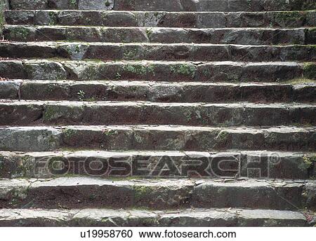 Stock Image - Stone steps, close-up. Fotosearch