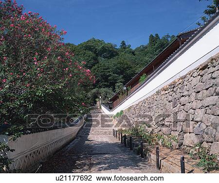 Stone wall, Japan View Large Photo Image Stock Image - Stone wall, Japan. Fotosearch