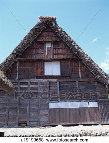 Stock Photo - Straw roof house. Fotosearch