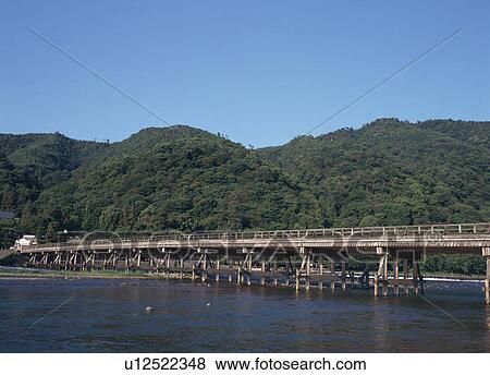 Stock Photo - Togetsu Bridge, Kyoto Prefecture, Japan. Fotosearch