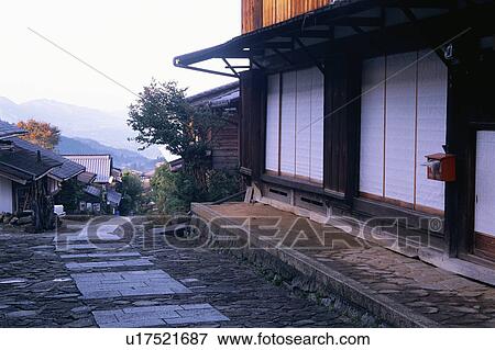 Old houses in Magome, Nagano, Japan View Large Photo Image Stock Photo - Old houses in Magome, Nagano, Japan. Fotosearch