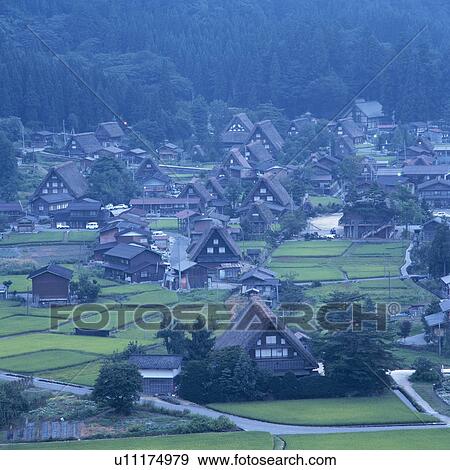 Old houses in Shirakawa village, Gifu, Japan View Large Photo Image Stock Photo - Old houses in Shirakawa village, Gifu, Japan. Fotosearch