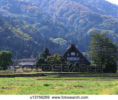 Old houses in Shirakawa village, Gifu, Japan View Large Photo Image Stock Photo - Old houses in Shirakawa village, Gifu, Japan. Fotosearch