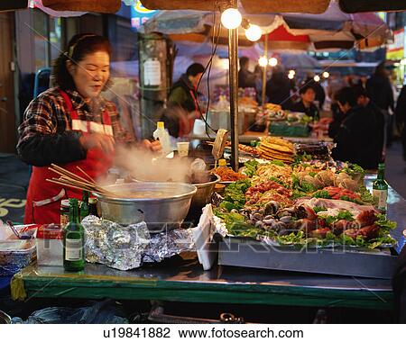 Food stand in Pusan, Korea View Large Photo Image Stock Image - Food stand in Pusan, Korea. Fotosearch