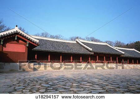 Stock Photo - Jongmyo Royal Shrine, Seoul, Korea. Fotosearch
