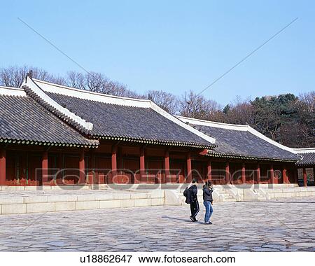 Stock Photo - Jongmyo Royal Shrine, Seoul, Korea. Fotosearch