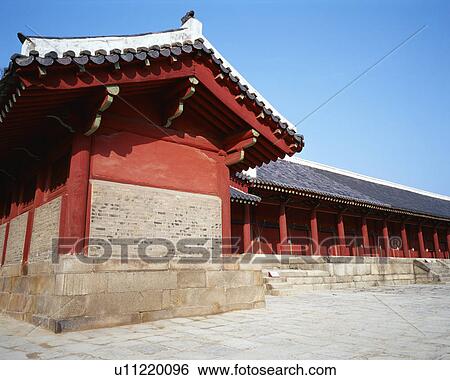 Stock Photograph - Jongmyo Royal Shrine, Seoul, Korea. Fotosearch
