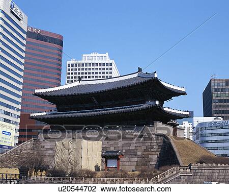 Namdaemum, Seoul, Korea View Large Photo Image Stock Image - Namdaemum, Seoul, Korea. Fotosearch
