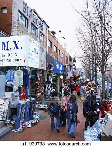 Stock Photo - Street in Seoul, Korea. Fotosearch