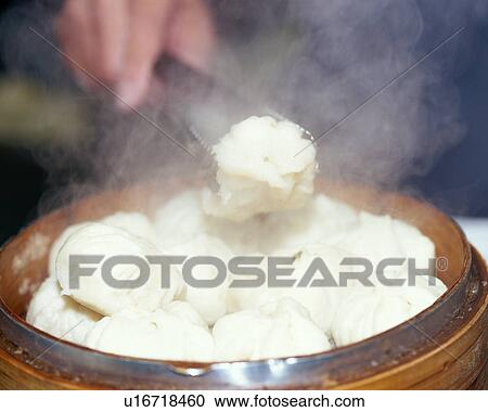 Stock Image - Steamed dumpling. Fotosearch