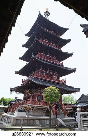 Five storied pagoda, Suzhou, China View Large Photo Image Stock Photo - Five storied pagoda, Suzhou, China. Fotosearch