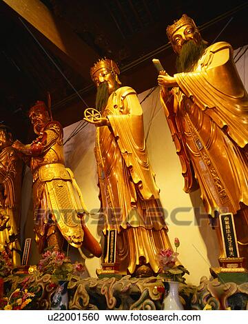Golden statue in Jade Buddha Temple, Shanghai, China View Large Photo Image Stock Image - Golden statue in Jade Buddha Temple, Shanghai, China. Fotosearch