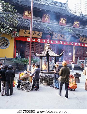 Jade Buddha Temple, Shanghai, China View Large Photo Image Stock Image - Jade Buddha Temple, Shanghai, China. Fotosearch