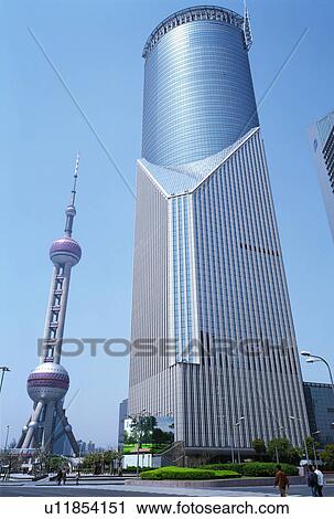 Stock Image - Oriental Pearl TV Tower, Shanghai, China. Fotosearch