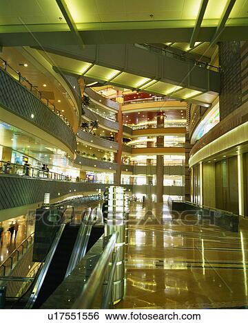 Shopping mall, Shanghai, China View Large Photo Image Stock Photograph - Shopping mall, Shanghai, China. Fotosearch