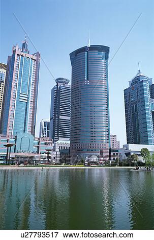 Stock Photo - Skyscrapers in Shanghai, China. Fotosearch