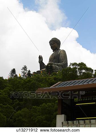 Buddha statue, Lantau Island, Hong Kong, China View Large Photo Image Stock Image - Buddha statue, Lantau Island, Hong Kong, China. Fotosearch