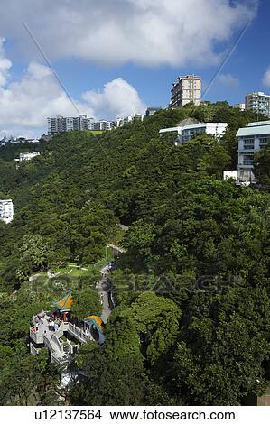 Houses and walk path at Victoria Peak, Hong Kong View Large Photo Image Picture - Houses and walk path at Victoria Peak, Hong Kong. Fotosearch