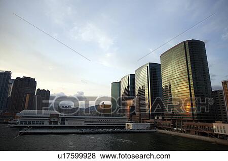 Stock Photo - Skyline of West Kowloon, Hong Kong. Fotosearch