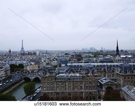 Paris as Seen from Notre Dame View Large Photo Image Stock Image - Paris as Seen from Notre Dame. Fotosearch